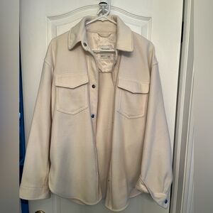 Abercrombie & Fitch Women's Light Cream Utility Jacket